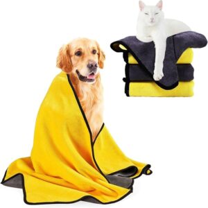 Super Absorbent Pet Bath Towel: Quick-Drying Dog and Cat Robe