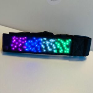 LED Message Display Pet Collar: App-Controlled Dog Collar Leash